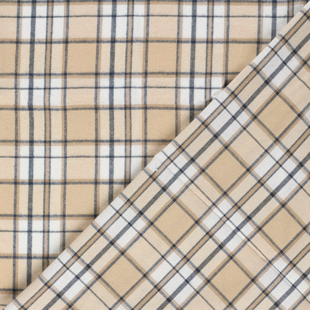 Flannel fabric Checks brushed 