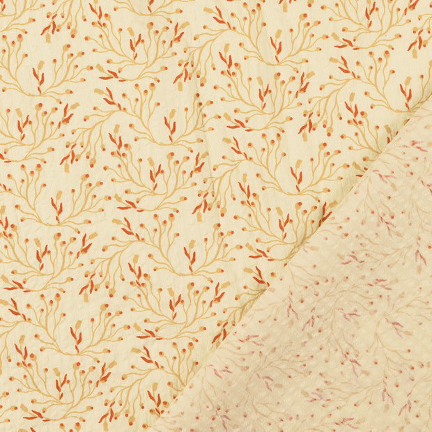 Seersucker fabrik Beige 