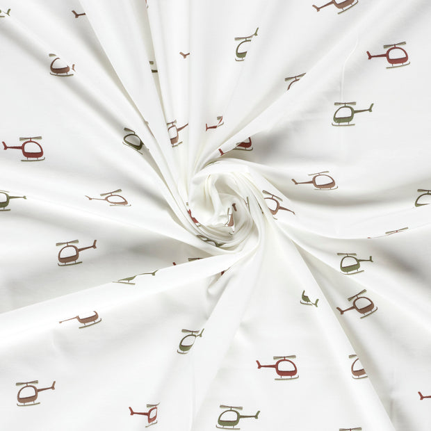 Jersey fabric Off White printed 