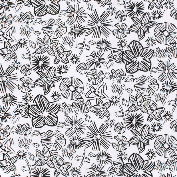 Viscose Lin Chaine et Trame tissu Blanc optique mat 