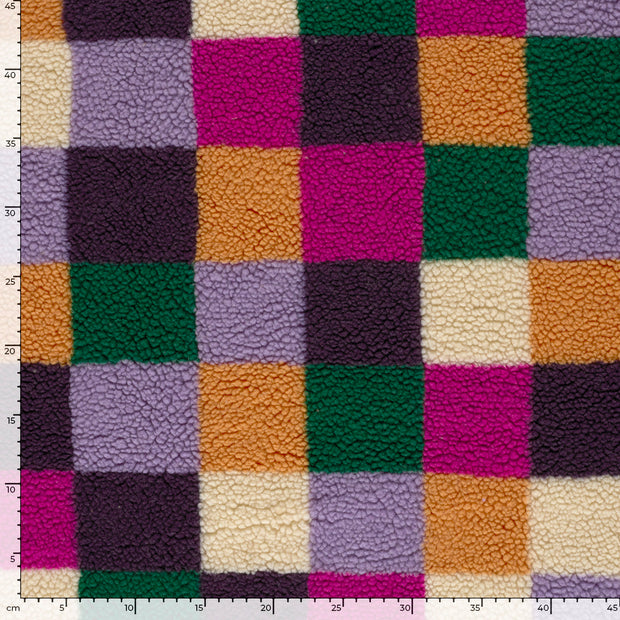 Sherpa Fleece fabrik Karo's Fuchsia