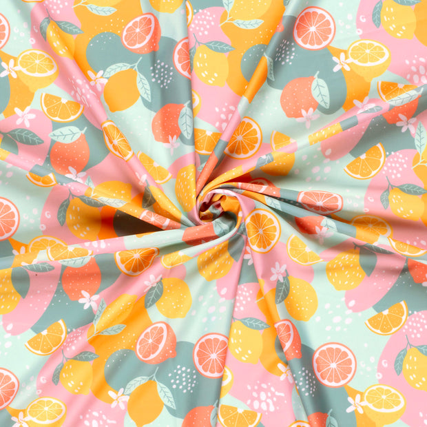 Swimwear Jersey UPF50 Recycled fabric Yellow digital printed 