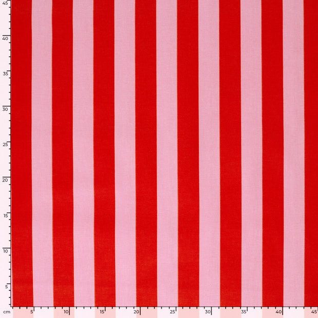 Panama fabric Stripes Pink