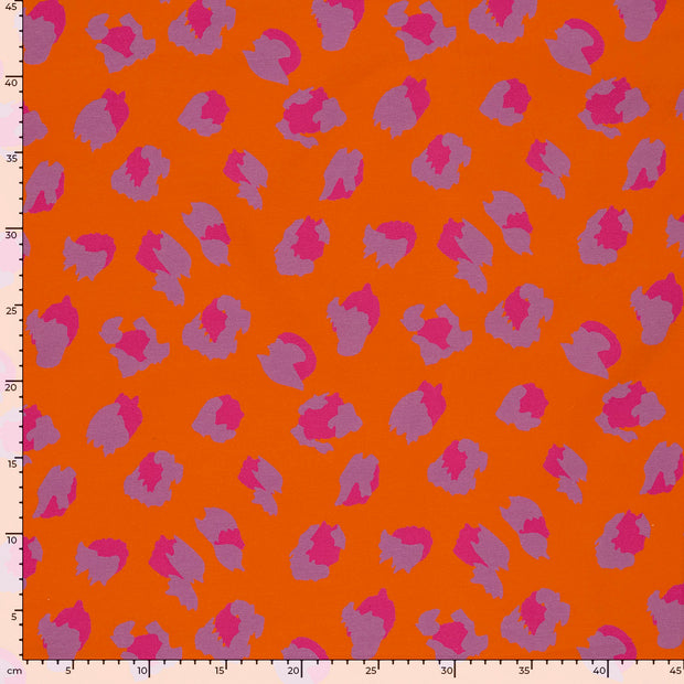 Jersey fabric Panther Orange