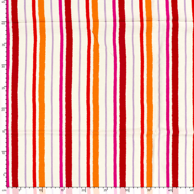Viscose Nylon Crepe tela Rayas Naranja