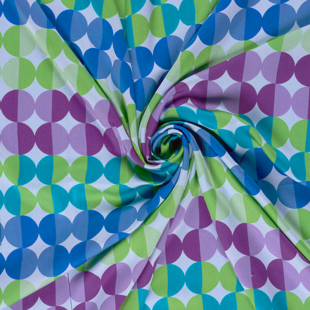 Viscose Satin fabric Light Blue digital printed 