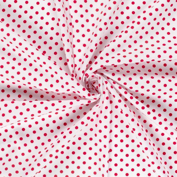 Cotton Poplin fabric Optical White printed 