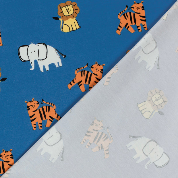 Cotton Jersey fabric Tigers printed 