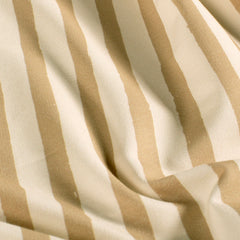 French Terry GOTS organic digital printed Stripes Camel