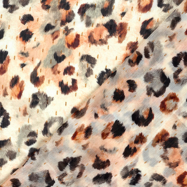 Chiffon fabric Glitter digital printed 