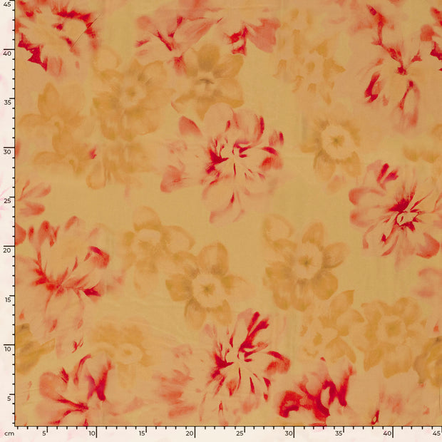 Viscose Satin fabrik Abstrakt Kamel