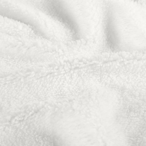 Sherpa Fleece fabrik Uni Wollweiß