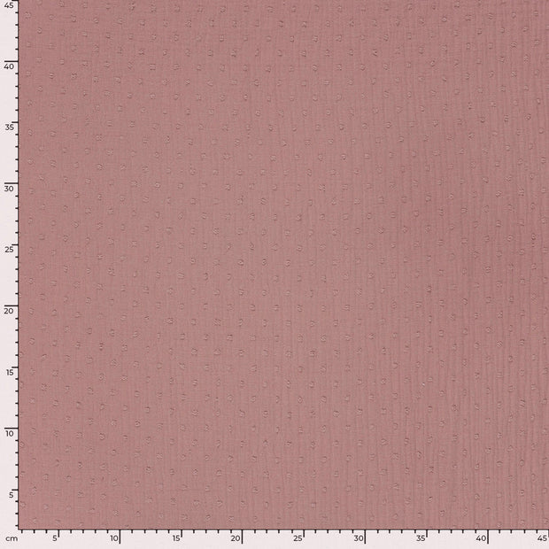 Muslin fabric Dots Mauve