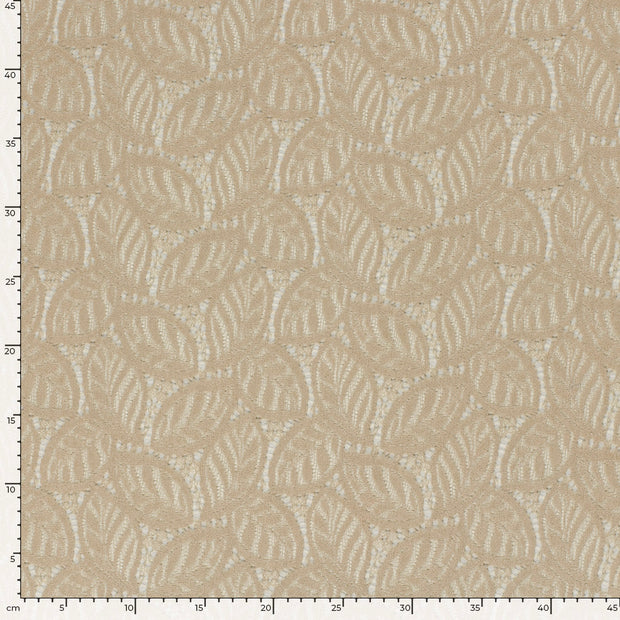 Chenille stof Effen Beige
