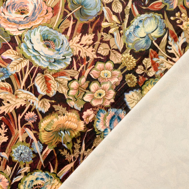 Velvet fabric Multicolor digital printed 