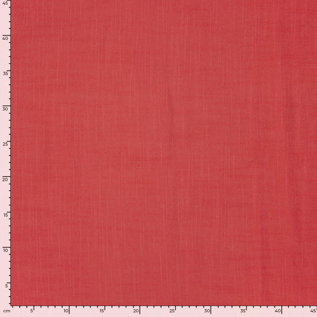 Linen Look fabric Unicolour Dark Red