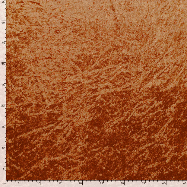 Velours fabric Unicolour Brique