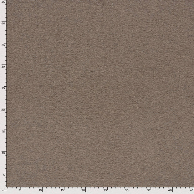 Fleece fabrik Uni Taupe