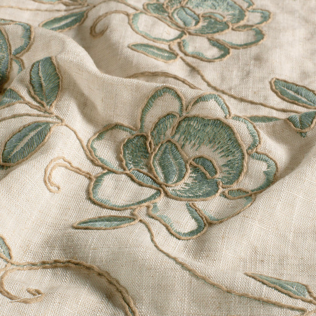  fabric Flowers Dark Mint