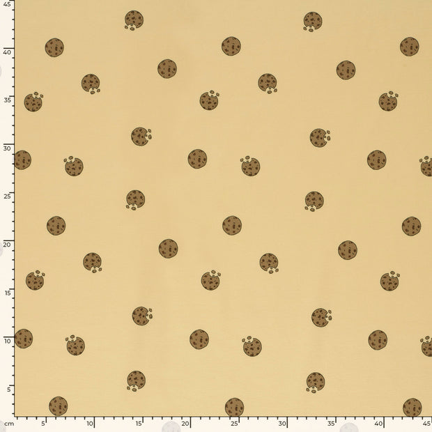 Jersey fabric Abstract Beige