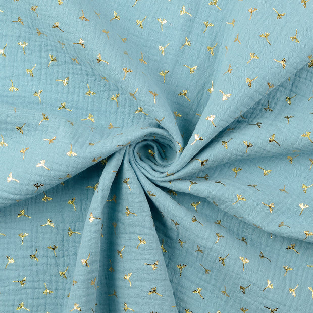Mousseline stof Turquoise 