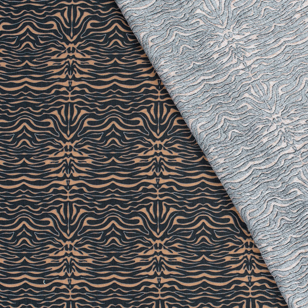 Viscose Nylon Ottoman fabric Abstract printed 