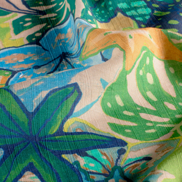  fabric Flowers Green