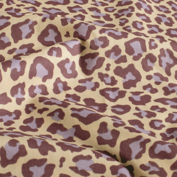 Cotton Poplin fabric Panther Off White