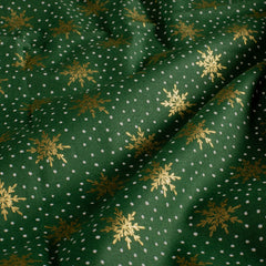 Katoen Poplin Kerstmis Groen