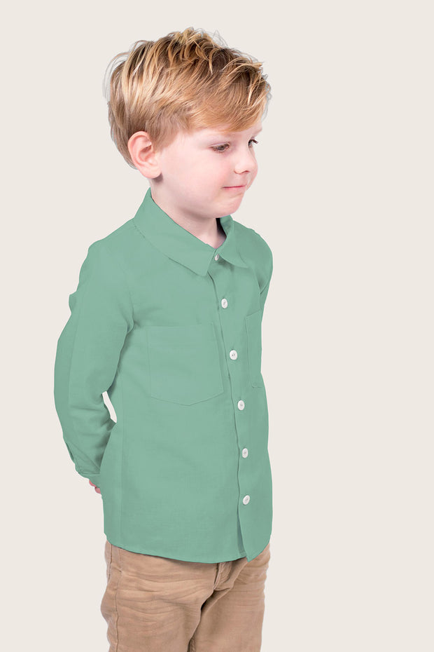 Viscose Poplin stof Effen Donker mint