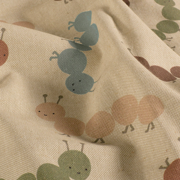 Linen Look fabric Animals Beige
