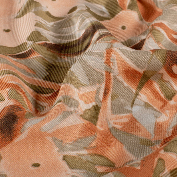 Viscosa Twill tela Abstracto Ladrillo