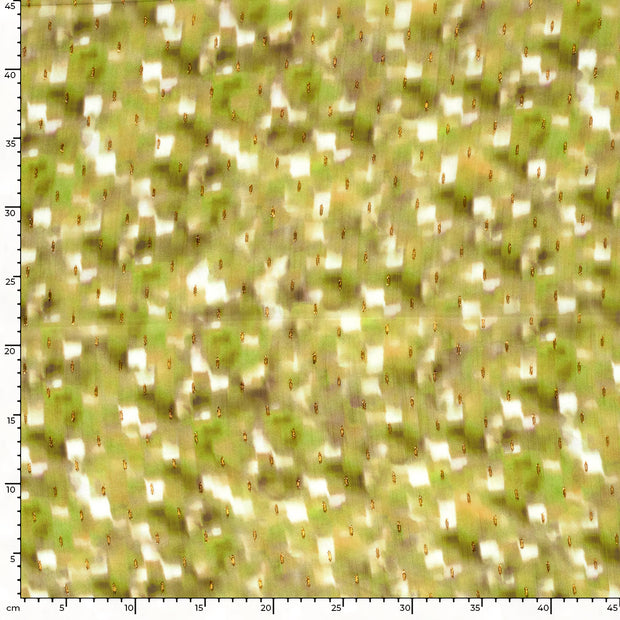 Chiffon fabric Glitter Khaki Green