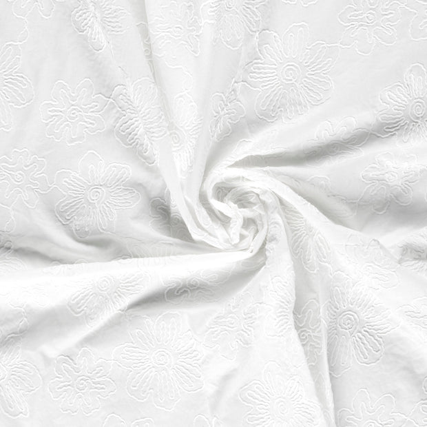  fabric White embroidered 