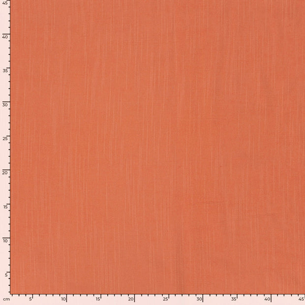Aspecto lino tela Unicolor Coral