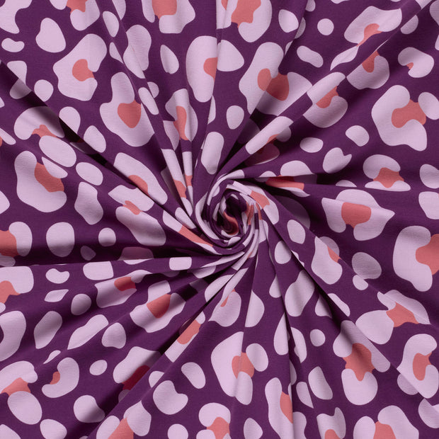 Jersey fabric Purple printed 