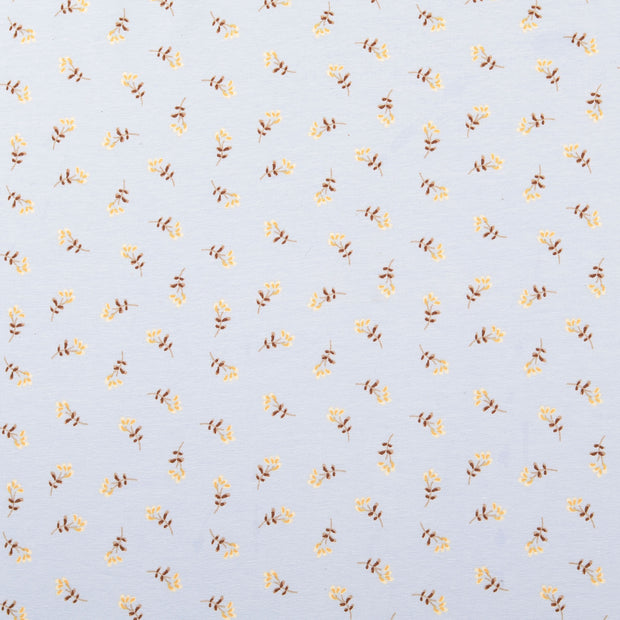 Jersey fabric Flowers Sky Blue