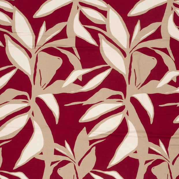 Viscose Nylon Crepe tela Burdeos 