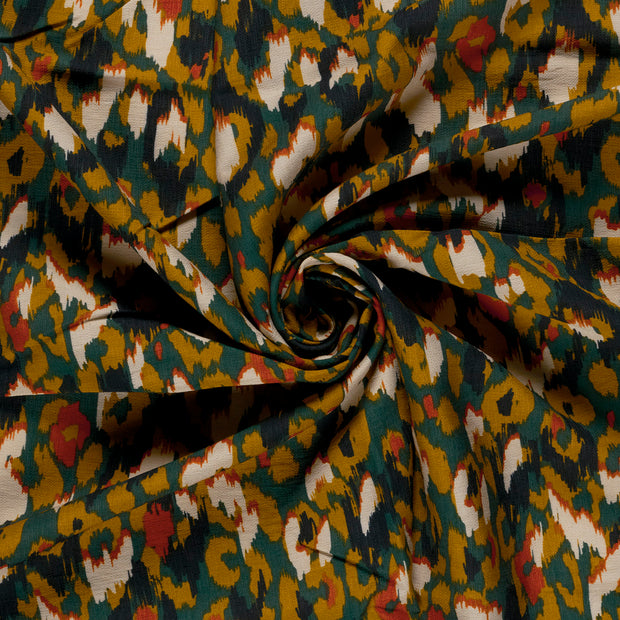 Viscose Nylon Ottoman tela Petróleo estampado 