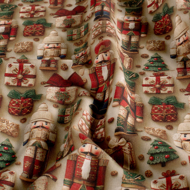 Algodón Popelina tela Navidad 