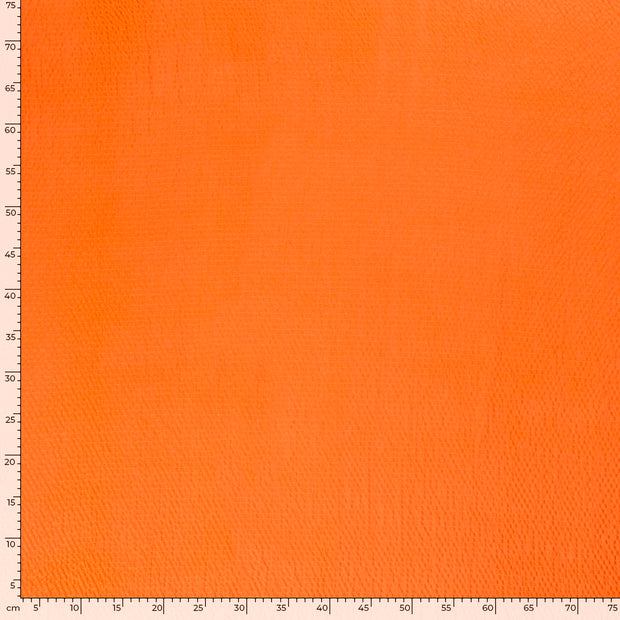 Viscose Bubble tissu Unicolore Orange