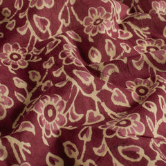 Voile bedruckt Blumen Rot