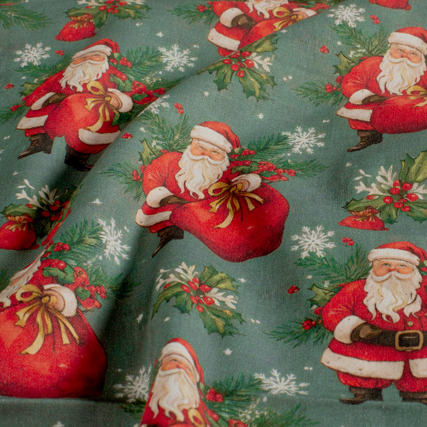 Algodón Popelina tela Navidad 
