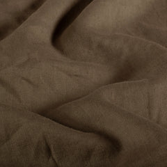 Leinen Uni Khaki-Grün