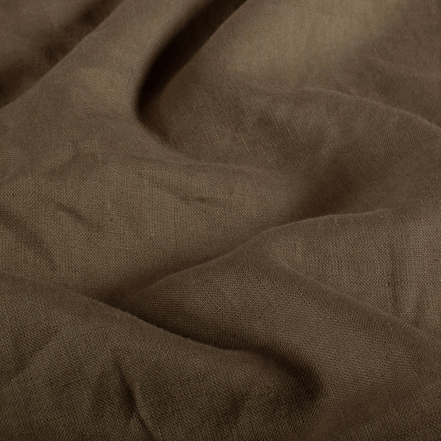 Leinen fabrik Uni Khaki-Grün