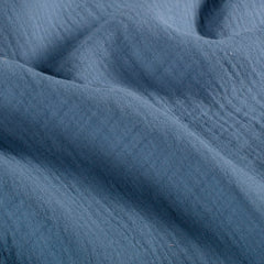 Musselin Uni Indigoblau