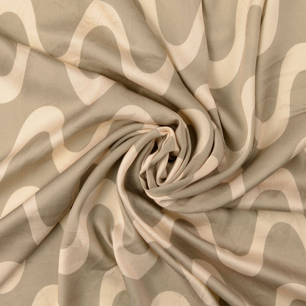 Viscose Satijn stof Beige 