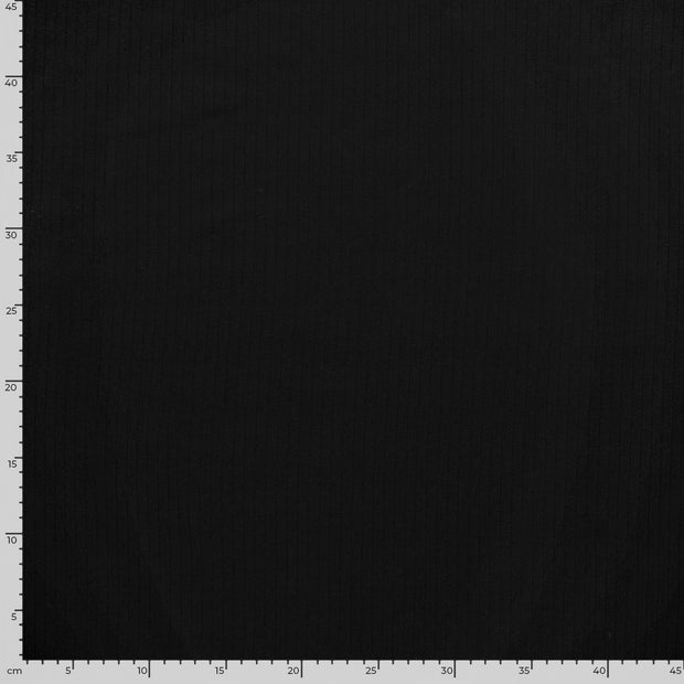 Rib Jersey fabrik Uni Schwarz