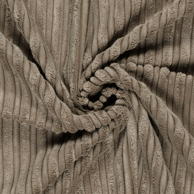 Corduroy 4.5w stof Effen Taupe grijs