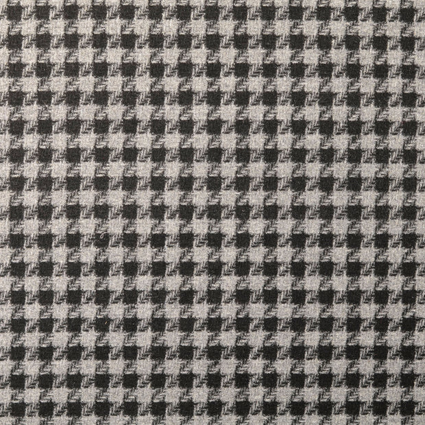 Wool Boucle fabric Checks Grey